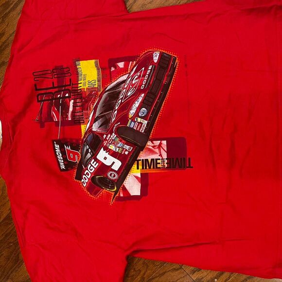 Chase-authentics Men's Red T-shirt Bill Elliot Dodge Ram Racing Y2K XL - Picture 3 of 4